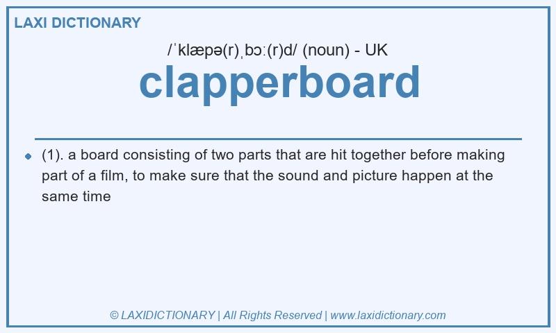 Definition clapperboard in British English