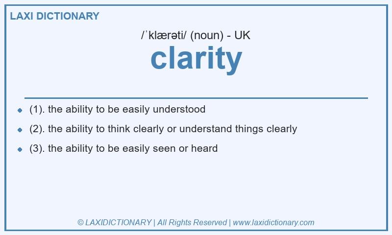 Definition clarity in British English