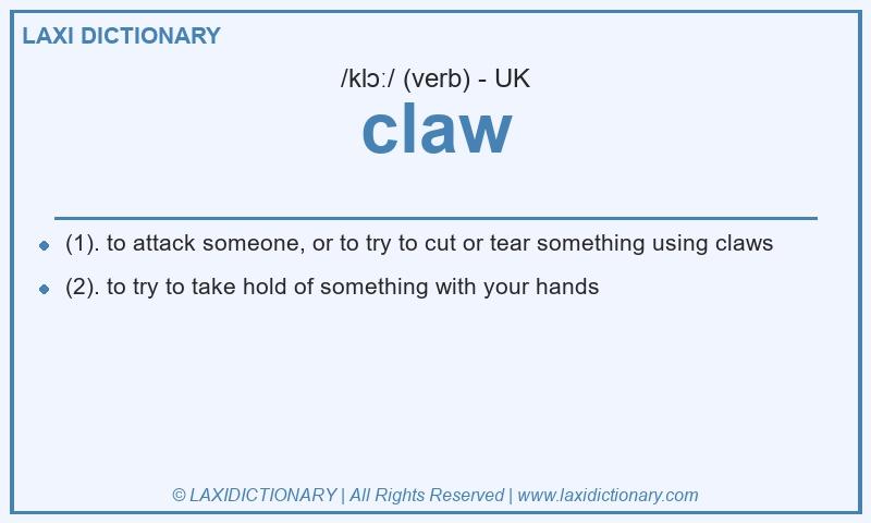 Definition claw in British English