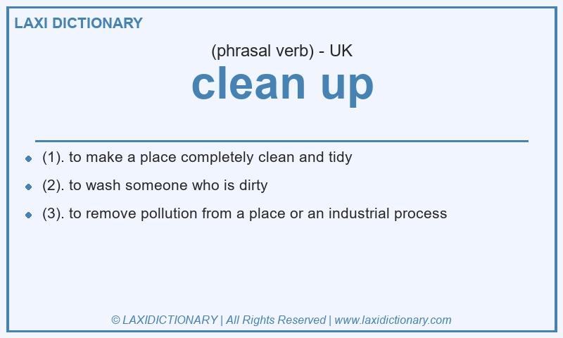 Definition clean up in British English