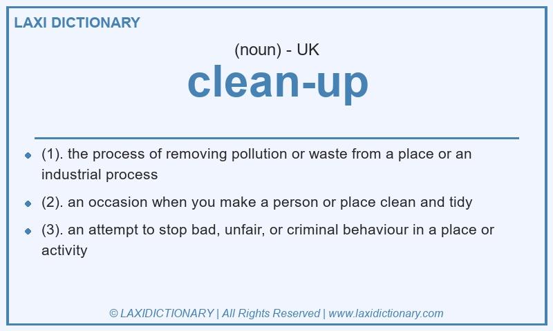 Definition clean-up in British English