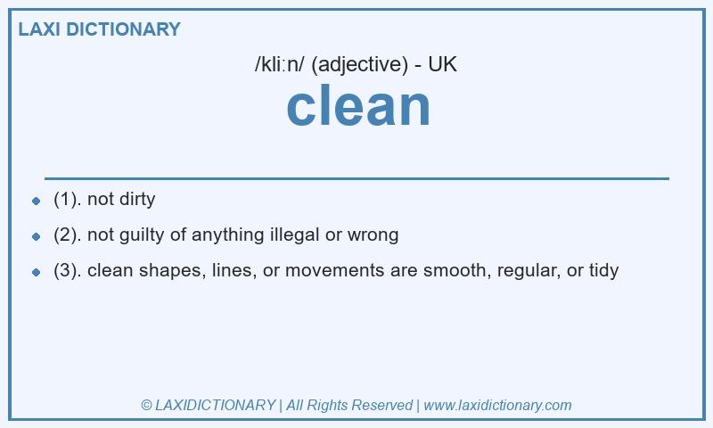 Definition clean in British English