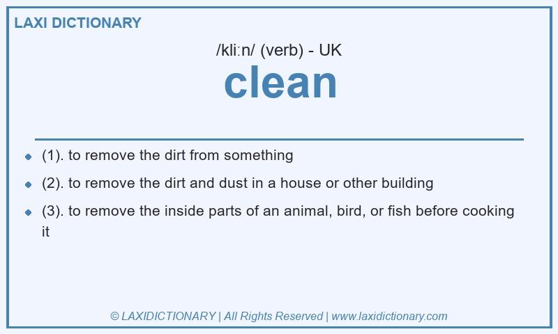 Definition clean in British English