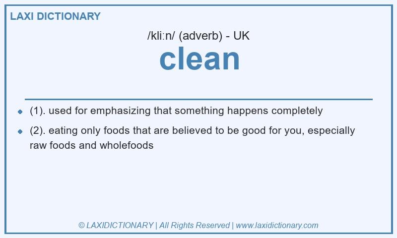 Definition clean in British English