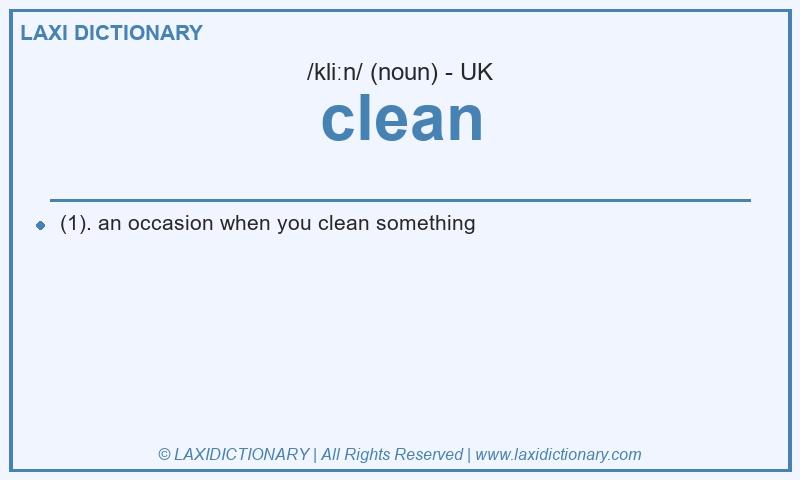 Definition clean in British English