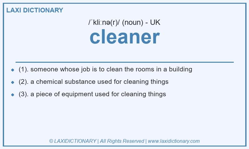 Definition cleaner in British English
