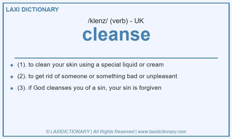 Definition cleanse in British English