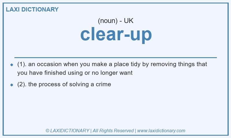 Definition clear-up in British English