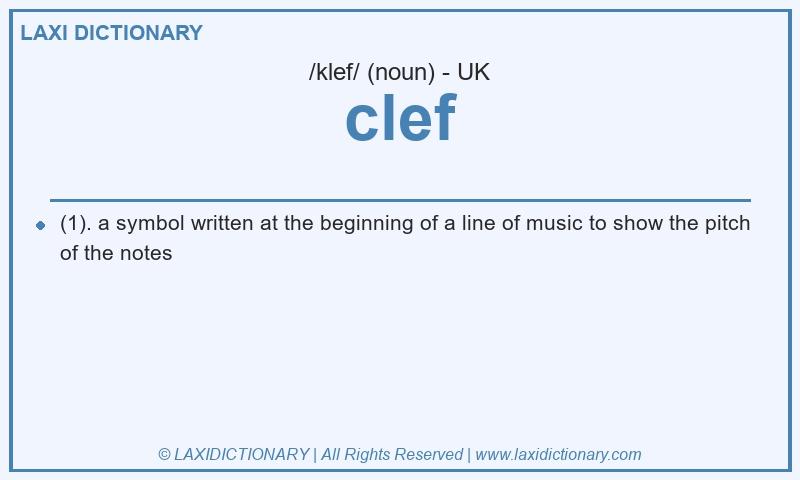 Definition clef in British English