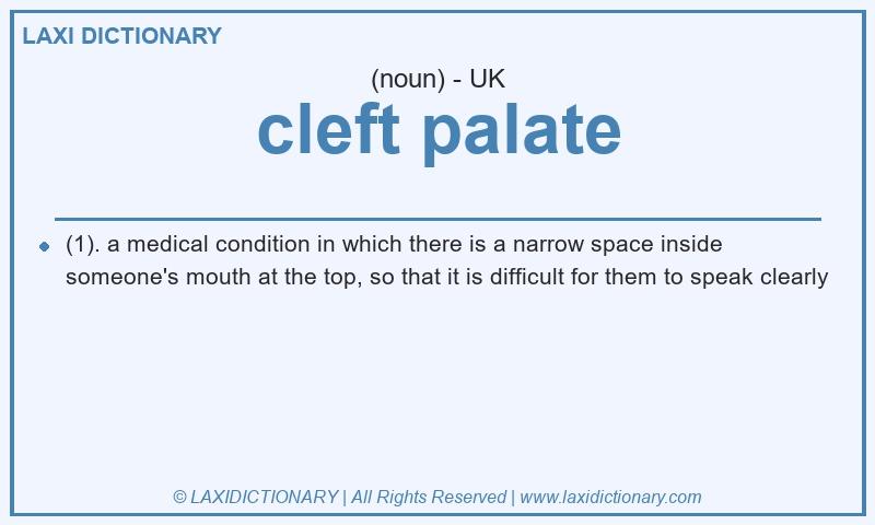 Definition cleft palate in British English