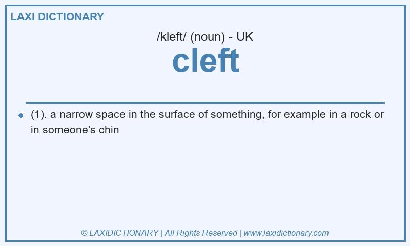Definition cleft in British English