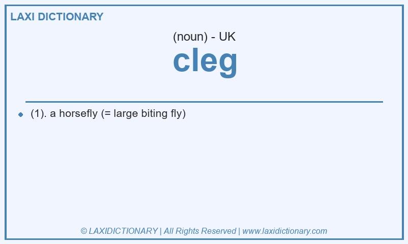 Definition cleg in British English