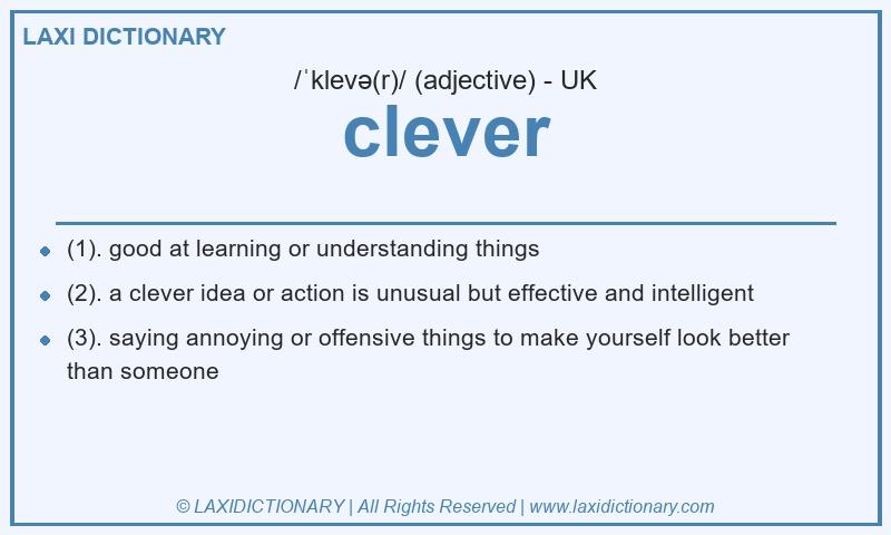 Definition clever in British English