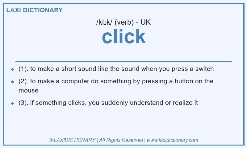 Definition click in British English