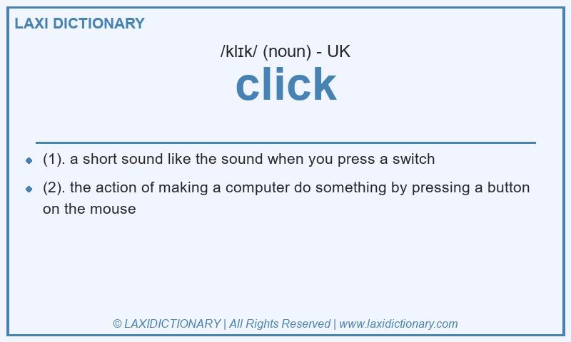 Definition click in British English
