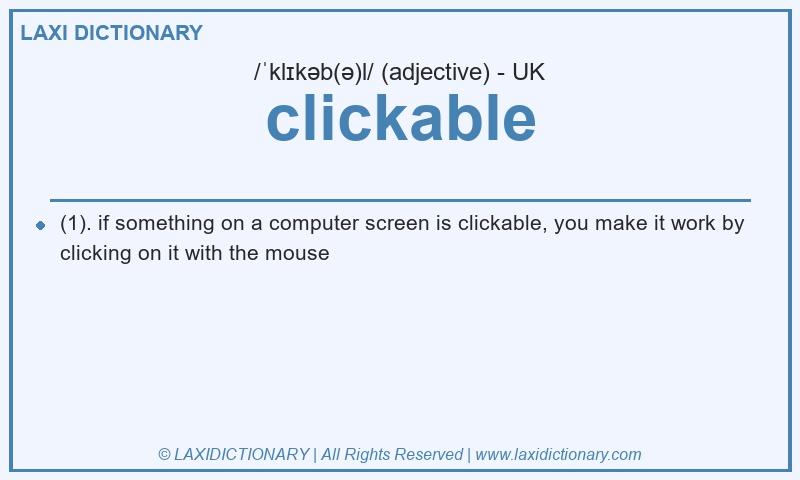 Definition clickable in British English