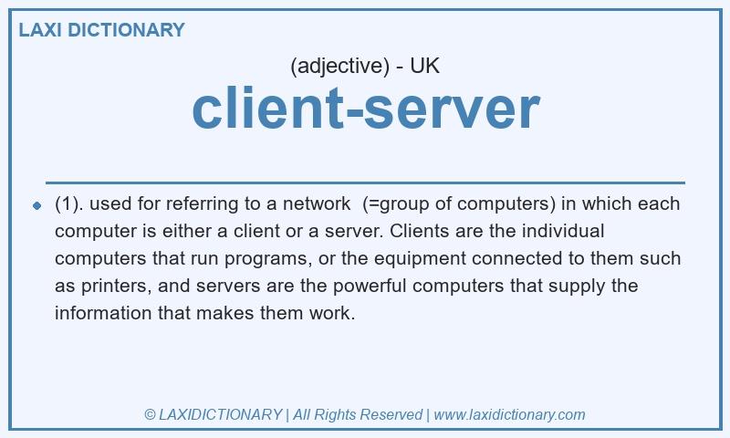 Definition client-server in British English