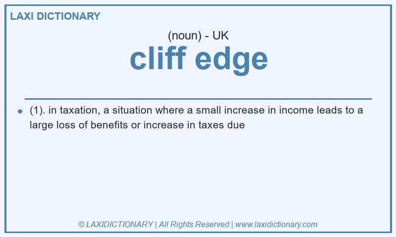 Definition cliff edge in British English
