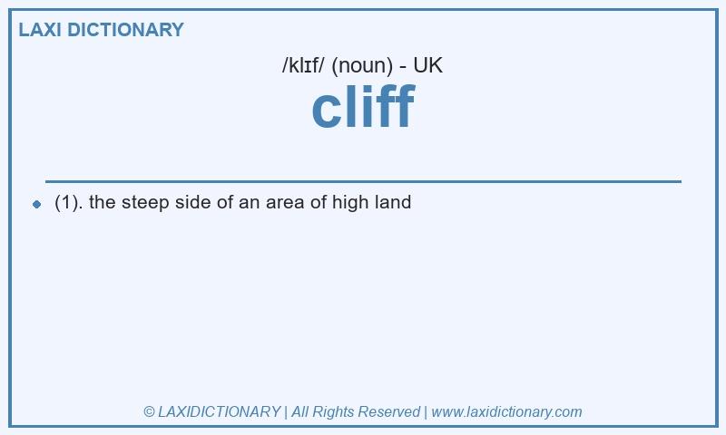 Definition cliff in British English