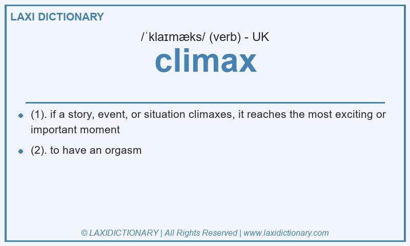 Definition climax in British English
