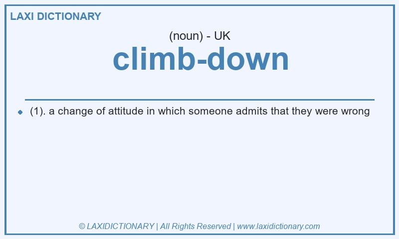Definition climb-down in British English