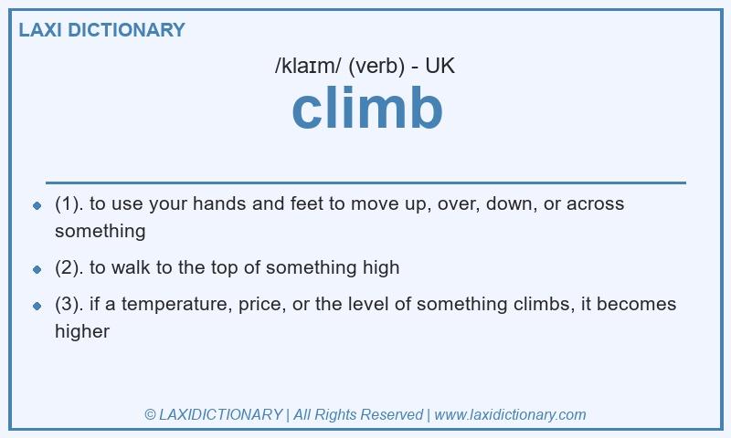 Definition climb in British English