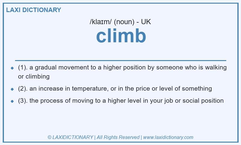 Definition climb in British English