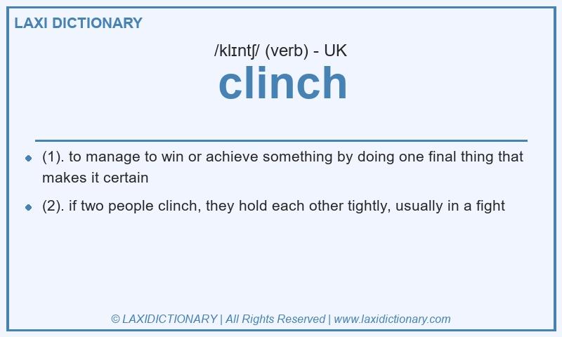 Definition clinch in British English