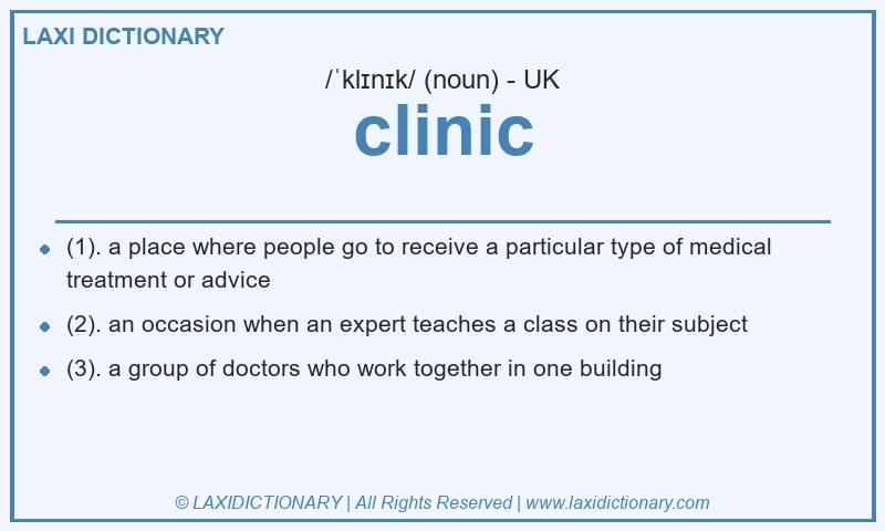 Definition clinic in British English