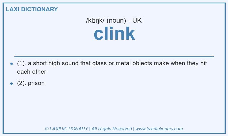 Definition clink in British English