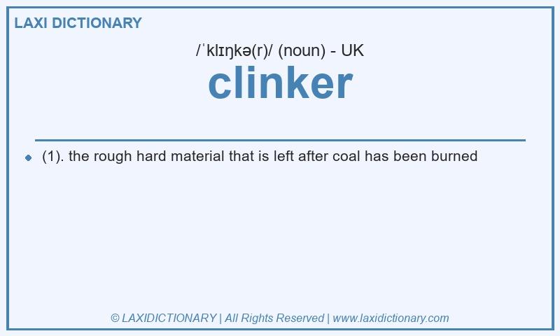 Definition clinker in British English