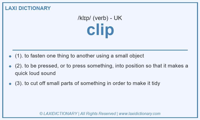 Definition clip in British English