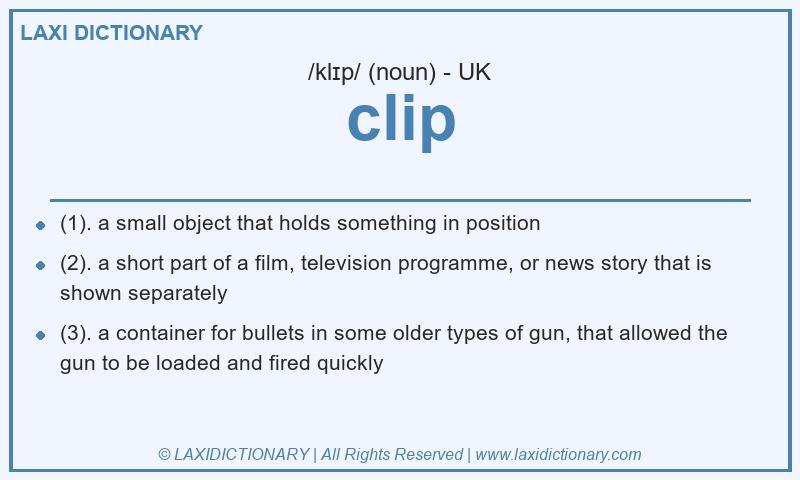 Definition clip in British English