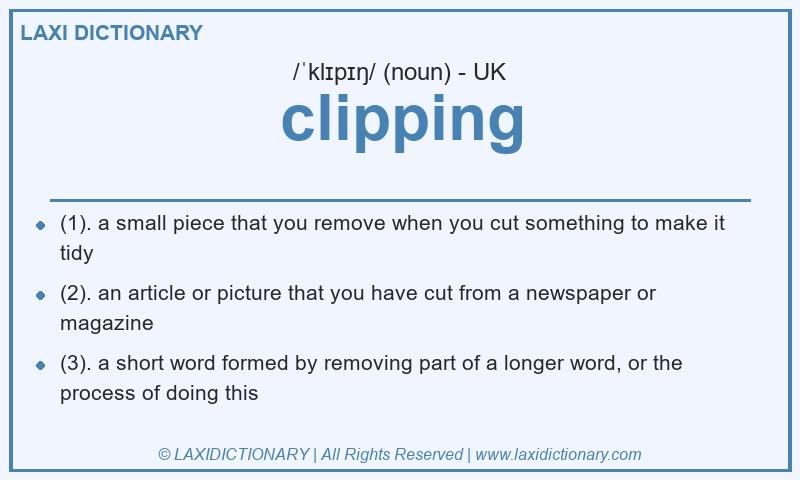 Definition clipping in British English