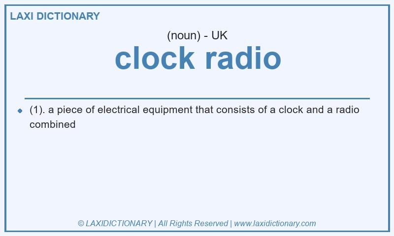 Definition clock radio in British English