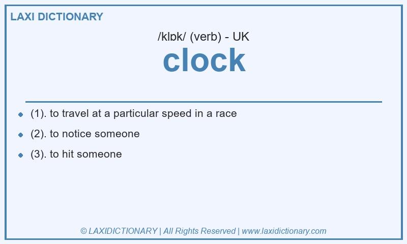 Definition clock in British English