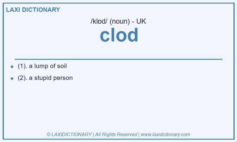 Definition clod in British English