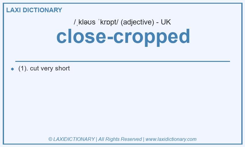 Definition close-cropped in British English