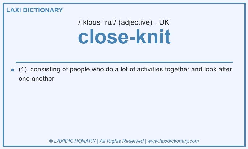Definition close-knit in British English