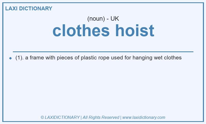 Definition clothes hoist in British English