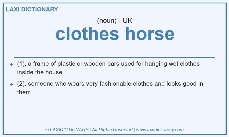 Definition clothes horse in British English