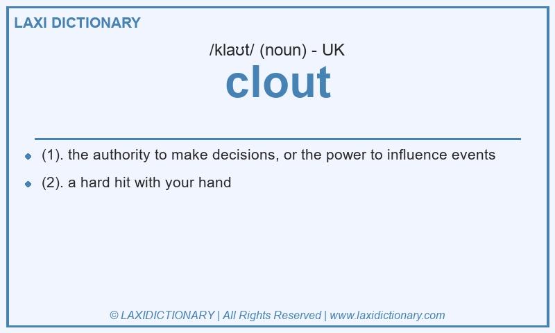 Definition clout in British English