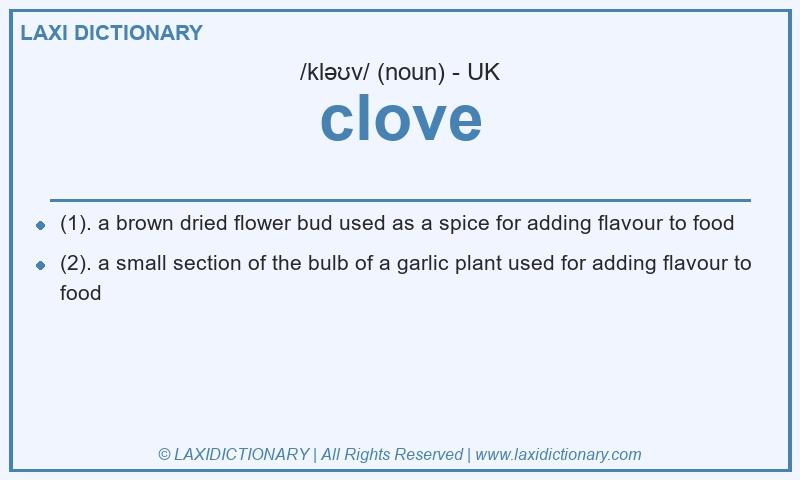 Definition clove in British English