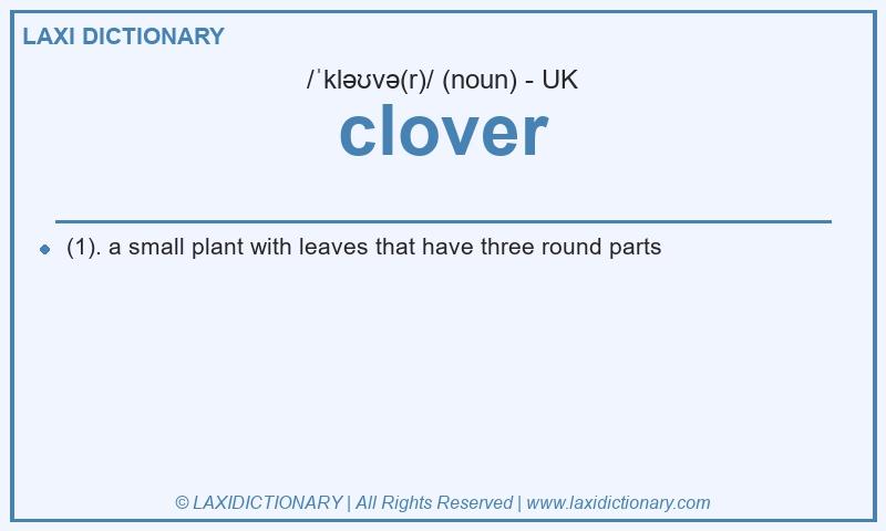 Definition clover in British English