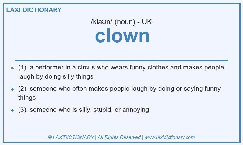 Definition clown in British English