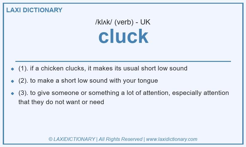Definition cluck in British English