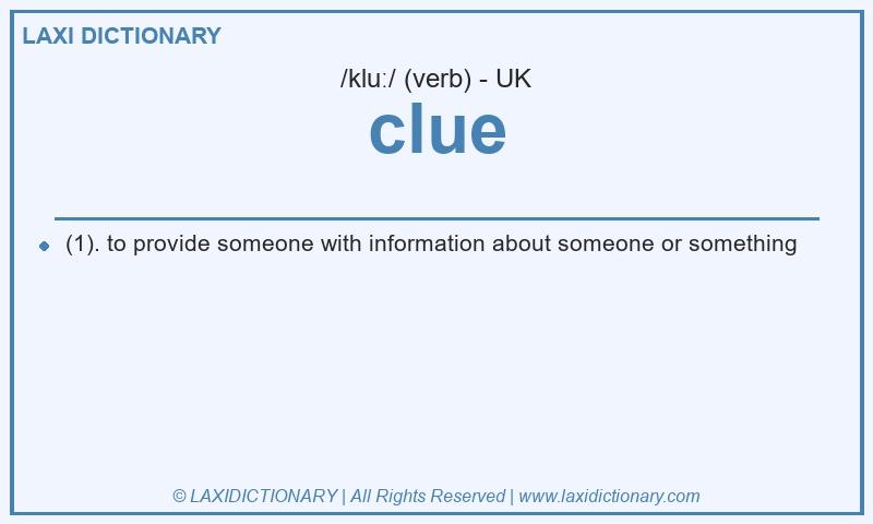 Definition clue in British English
