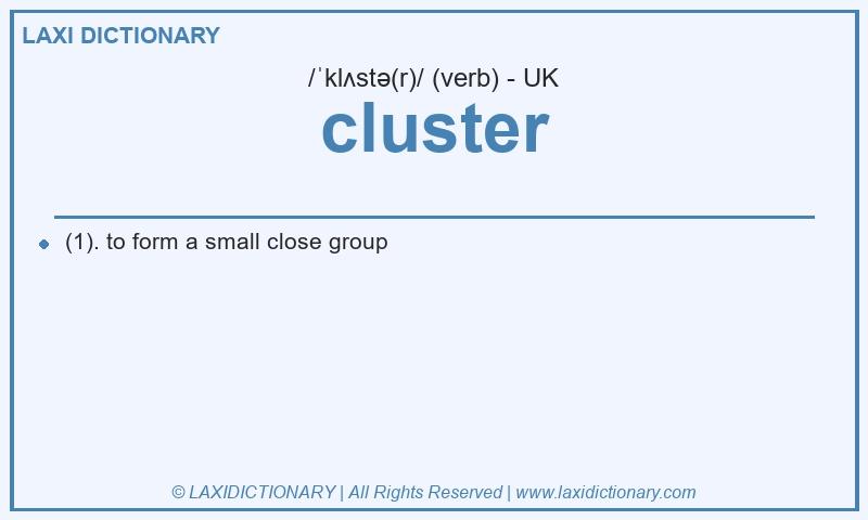 Definition cluster in British English