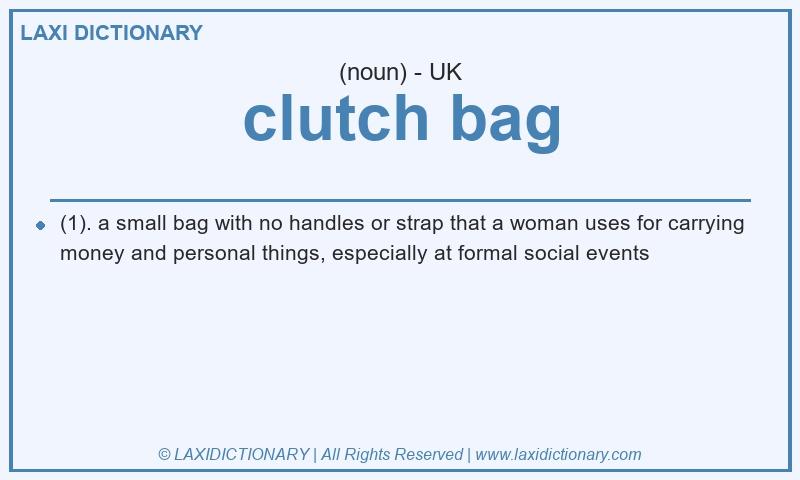Definition clutch bag in British English