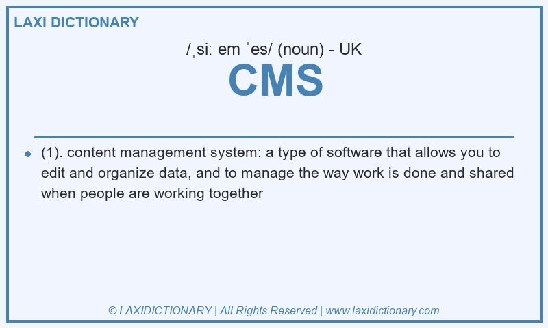 Definition CMS in British English